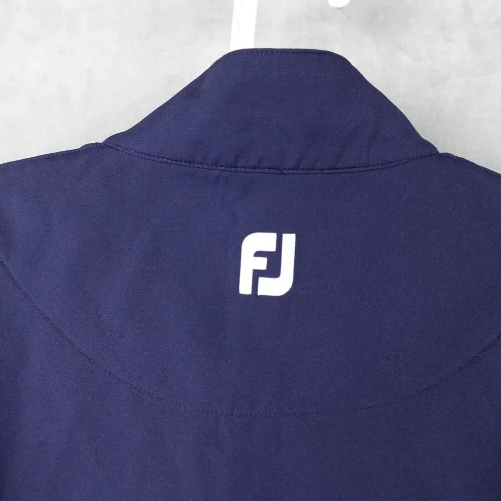 Footjoy Vest Mens Medium Blue 1/4 Zip Jacket Golf Casual Embroidered Pullover - Picture 7 of 8